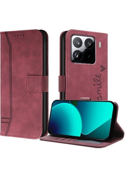Xiaomi 15 Pro Flip Folio Cüzdan Manyetik Kapatma Pu Deri Için Telefon Kılıfı (Yurt Dışından)