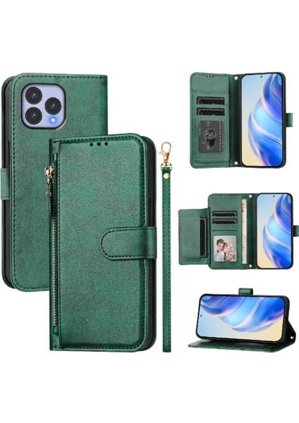 Wiko T60 Pu Deri Manyetik Kart Tutucu Fermuar Için Flip Case (Yurt Dışından) indirimleri
