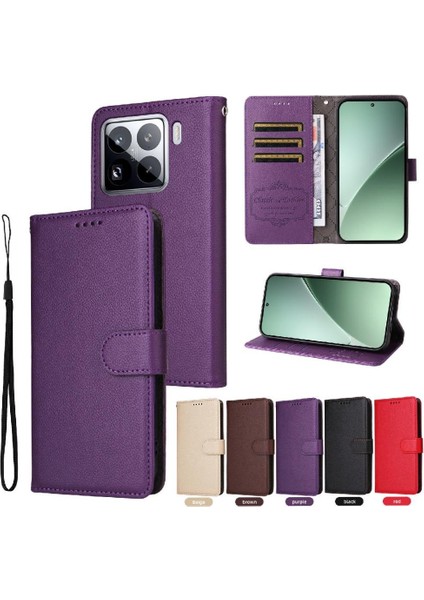 Xiaomi 15 Cüzdan Kablosuz Şarj Manyetik Araç Montaj Crad Için Flip Case (Yurt Dışından) modelleri