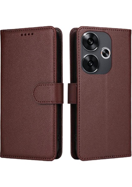 Xiaomi Poco F6 Crad Yuvası Cüzdan Kablosuz Şarj Manyetik Için Flip Case (Yurt Dışından)
