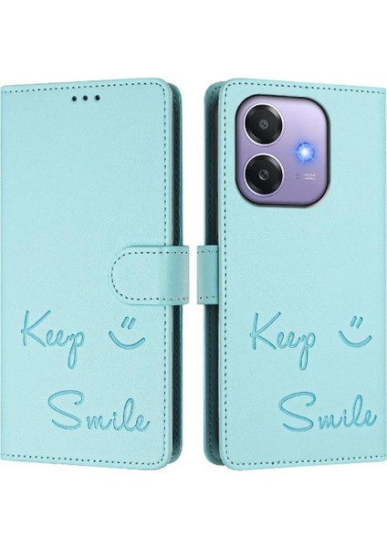 Oppo A3 4g Pu Deri Kapak Çevirin Kart Tutucu Cüzdan Rfıd Engelleme Için Kılıf (Yurt Dışından)