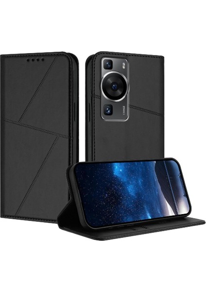 Kart Yuvaları ve Kickstand Mat ile Huawei P60 Darbeye Dayanıklı Kapak Için Kılıf (Yurt Dışından)