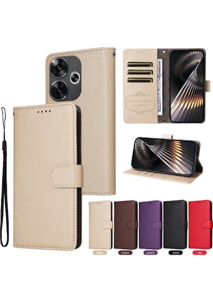 Xiaomi Poco F6 Crad Yuvası Cüzdan Kablosuz Şarj Manyetik Için Flip Case (Yurt Dışından) modelleri