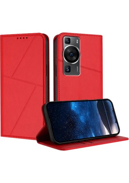 Kart Yuvaları ve Kickstand Mat ile Huawei P60 Darbeye Dayanıklı Kapak Için Kılıf (Yurt Dışından)