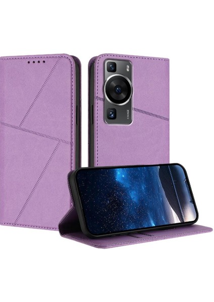 Kart Yuvaları ve Kickstand Mat ile Huawei P60 Darbeye Dayanıklı Kapak Için Kılıf (Yurt Dışından)