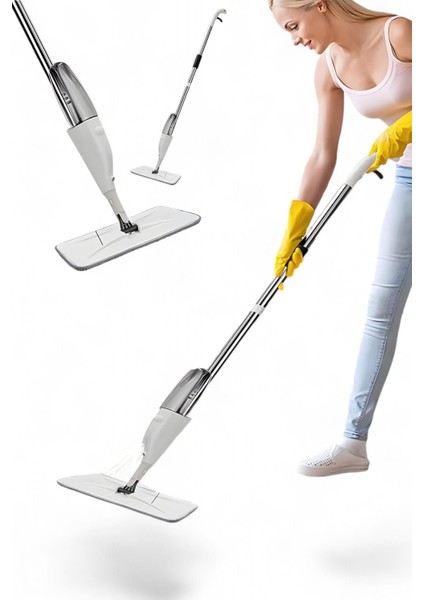 360 Derece Dönen Su Püskürtmeli Sprey Mop ile Kolay Temizlik