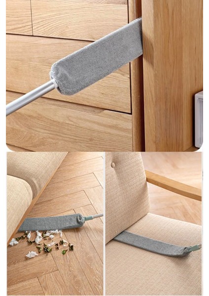 Uzun Saplı Katlanabilir Esnek Paspas ve Toz Temizleme Aleti