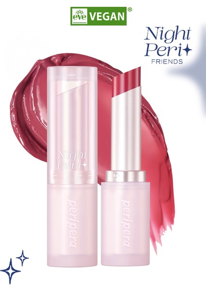 Yoğun Nemlendirme Sunan Vegan Dudak Balmı PERIPERA Ink Mood Glowy Balm (10 Rosy Hour) (Night Peri)