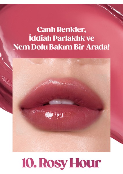 Yoğun Nemlendirme Sunan Vegan Dudak Balmı PERIPERA Ink Mood Glowy Balm (10 Rosy Hour) (Night Peri) fiyatları