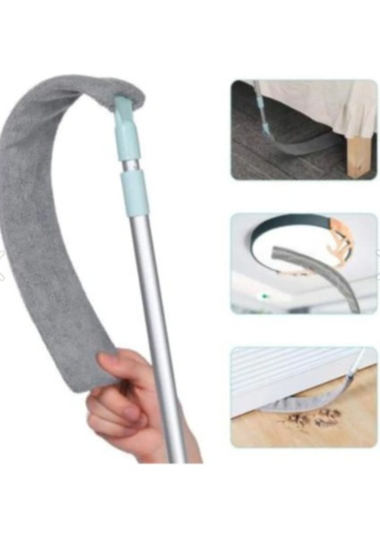Üçgen Cam Silme Mop ve Toz Alma Başlığı, Mikrofiber Temizlik Aleti