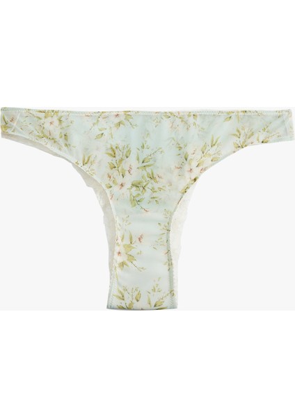 Yeni Sezon Dantel Detaylı Tül Floral Desenli Brazilian Külot modelleri