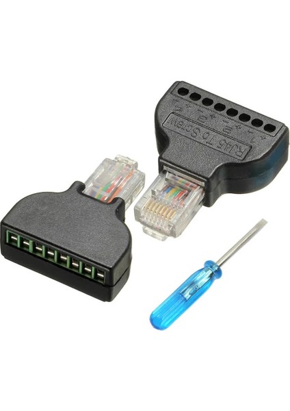 RJ45 8-Pin Vida Terminal Adaptörü RJ45 To Screw Terminal Adapter