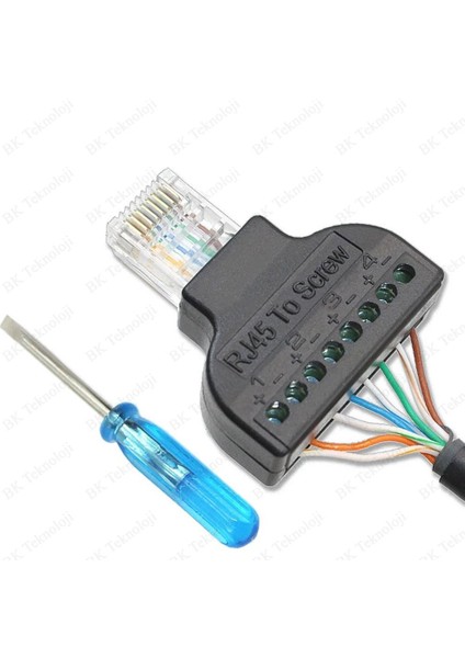 RJ45 8-Pin Vida Terminal Adaptörü RJ45 To Screw Terminal Adapter