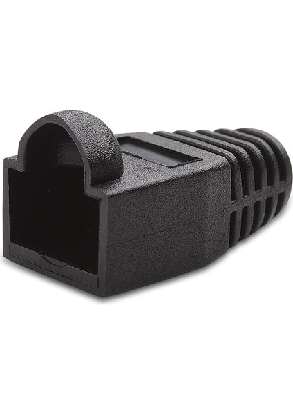 CAT5E/CAT6 Ethernet Ağ Kablosu Için Siyah RJ45 Gerilim Giderici Kılıf (100 Adet) indirimleri