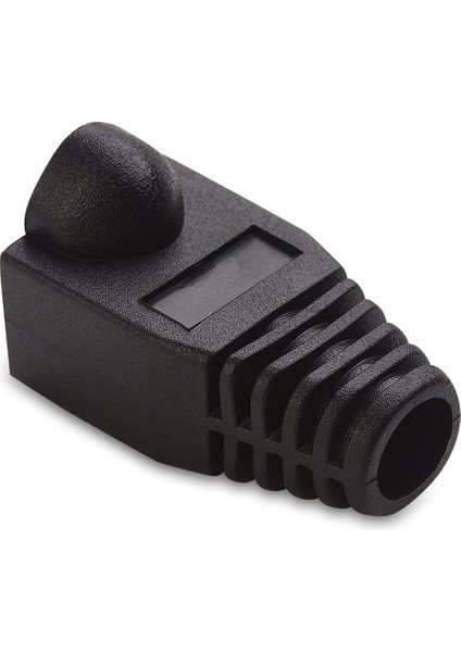 CAT5E/CAT6 Ethernet Ağ Kablosu Için Siyah RJ45 Gerilim Giderici Kılıf (100 Adet)
