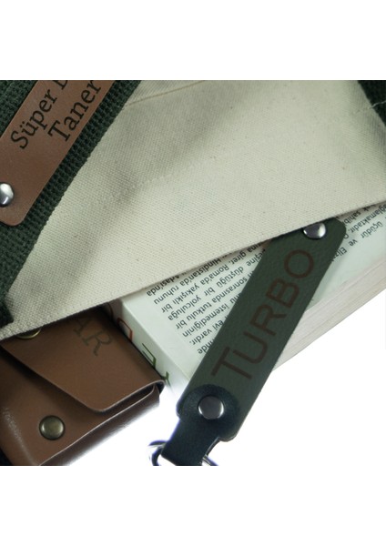 Sütlü Kahve & Yeşil, Öğretmene Hediye Fikirleri Arayanlara Isim Yazılabilen 32' Li Anahtarlık Set