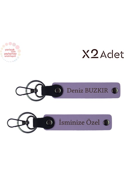 Patrona Zarif Armağan, Isimli 2’li Anahtarlık Hediye Takımı, Mor