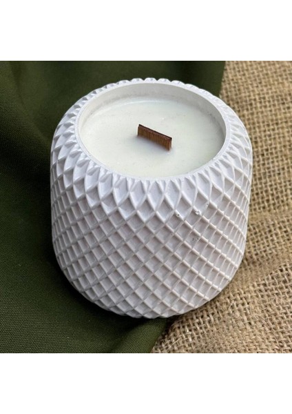 Ikili Soya Wax Mum Seti – Örgü Desenli Seramik Kapta, Doğal ve Şık modelleri