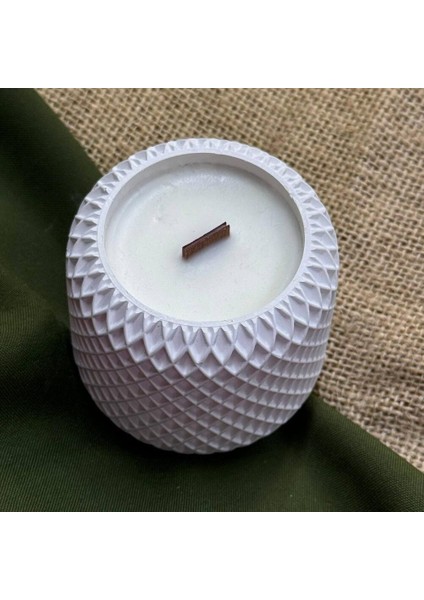 Ikili Soya Wax Mum Seti – Örgü Desenli Seramik Kapta, Doğal ve Şık indirimleri