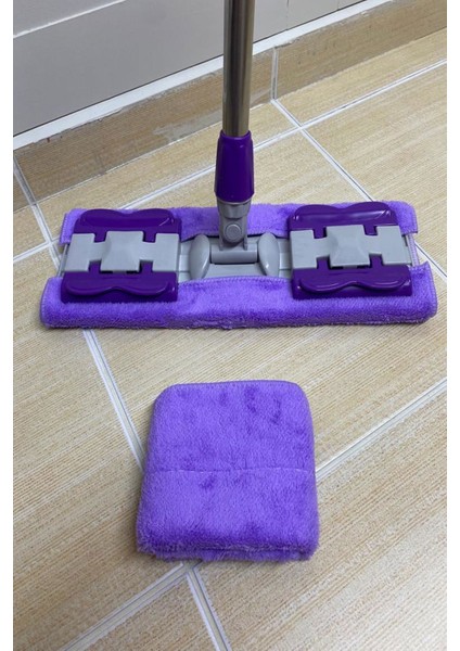 Mikrofiber Mandallı Mop, Yer, Duvar, Fayans ve Yüzey Temizliği Için Hediye Bezli