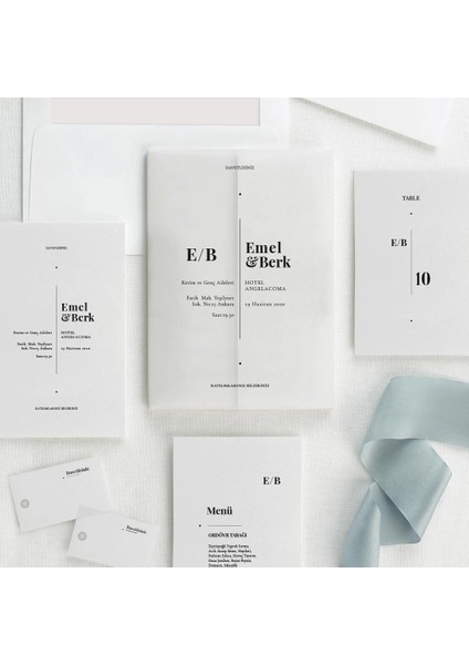 Elegance Şeffaf Zarflı Düğün Davetiyesi fiyatları