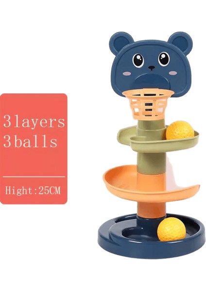 Yürümeye Başlayan Çocuk Için Top Damla Oyuncakları 1-3 Montessori Istifleme Kulesi Oyuncak Bebek Gelişim Oyunları Eğitici Öğrenme Etkinliği Doğum Günü Hediyesi Renk: 3 Katmanlı Ayı (Yurt Dışından)
