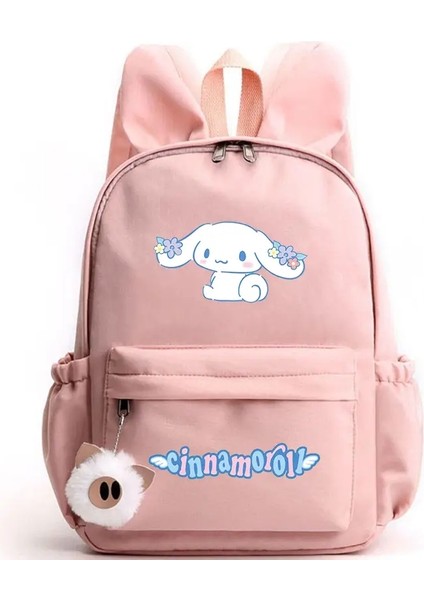 Cinnamoroll Okul Çantaları Girl Boy Öğrenci Için Sırt Çantası Kadınlar Günlük Seyahat Tavşan Kulakları Mochila Renk: 004 (Yurt Dışından)