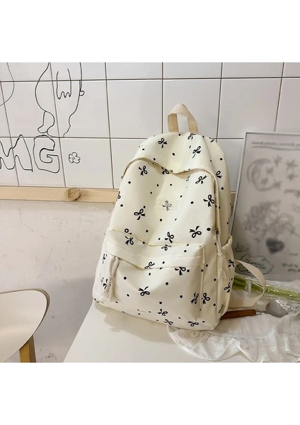 Kadınlar Sırt Çantası Yeni Küçük Taze Yay Okulu Çantası Kore Versiyonu Öğrenci Sırt Çantası Hafif Basit Büyük Kapasiteli Backpackcolor: Baiheihua (Yurt Dışından)