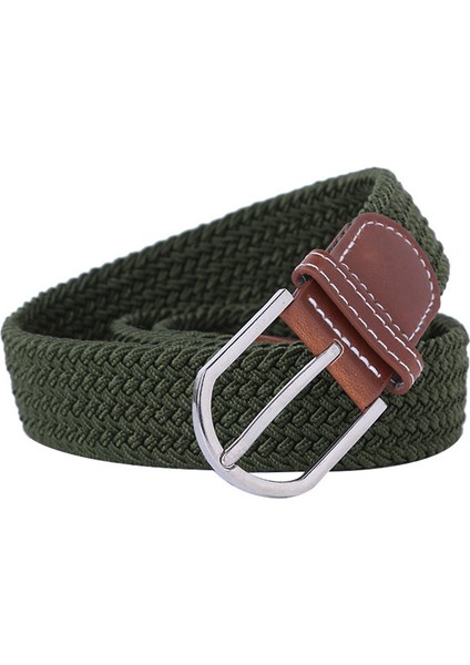 Moda Kadın Kemeri El Dokuması Pim Tokası Çok Yönlü Kemer Deseni Dimi Erkek Geniş Bel Contası Elastik Bel (Yurt Dışından)
