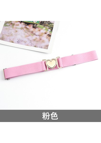 Kemer Kanvas Kemer Aşk Alaşım Ayarlanabilir Uzunluk Erkek ve Kadın Elastik Örgülü Kemer Elastik Bel Contası (Yurt Dışından)