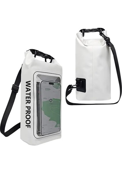 2l Yüzme Su Geçirmez Pvc Çanta, Dalış Rafting Yüzen Omuz Açık Plaj Spor Çantaları Kayak Seyahat Havuzu Surfingcolor: 2l Beyaz Çanta (Yurt Dışından)