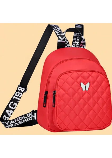 Sırt Çantası Kadınların Yeni Koreli Versiyonu Tüm Moda Oxford Bezi Backpack Moda Leisure Büyük Kapasite Seyahat Okulu Bagajcolor: BJ1423RED (Yurt Dışından)
