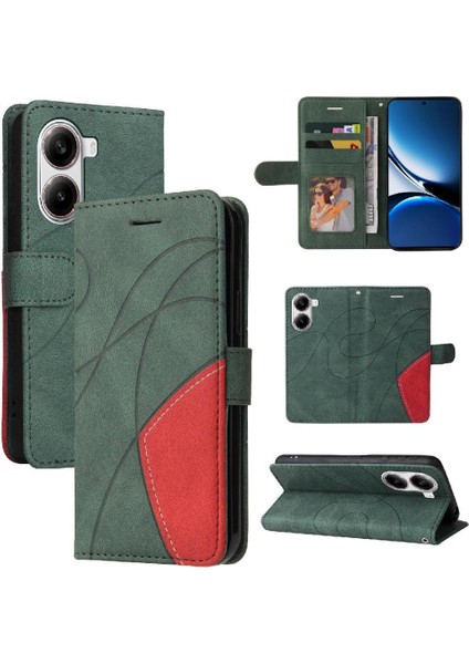 Xiaomi Poco X7 Pro 5g Flip Için Flip Case Folio Kitap Dikiş Renk ile (Yurt Dışından)