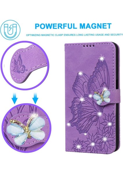 Xiaomi Redmi Note 14 4g Deri Cüzdan Büyük Kelebek ile Flip Case (Yurt Dışından)