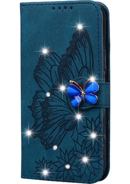 Elmas ile Xiaomi Redmi Not 14 Pro 4g Büyük Kelebek Için Flip Case (Yurt Dışından)