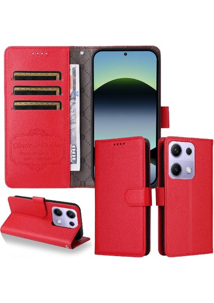 Xiaomi Redmi Note 13 Pro 4g Cüzdan Kablosuz Şarj Crad Için Flip Case (Yurt Dışından) modelleri
