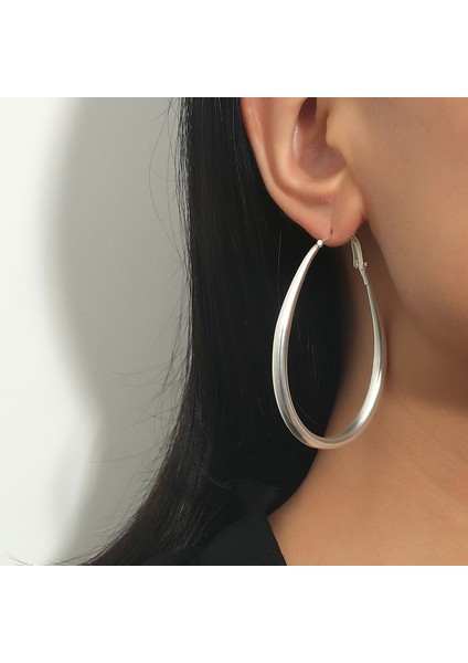 Basit Saplama Küpeler Çok Yönlü Popüler Kişilik Sokak Çekim Küpeleri (Yurt Dışından)