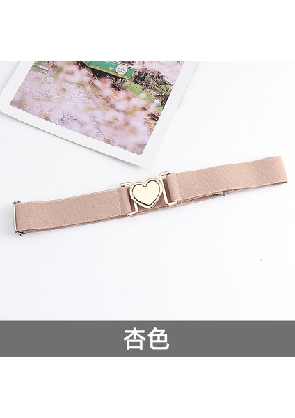 Kemer Kanvas Kemer Aşk Alaşım Ayarlanabilir Uzunluk Erkek ve Kadın Elastik Örgülü Kemer Elastik Bel Contası (Yurt Dışından)