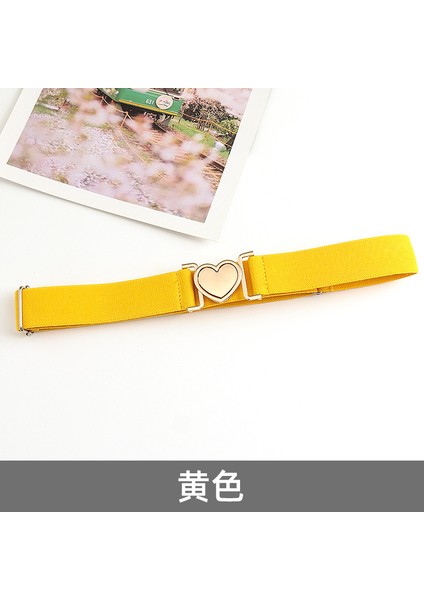 Kemer Kanvas Kemer Aşk Alaşım Ayarlanabilir Uzunluk Erkek ve Kadın Elastik Örgülü Kemer Elastik Bel Contası (Yurt Dışından)