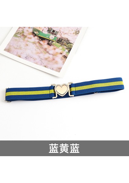 Kemer Kanvas Kemer Aşk Alaşım Ayarlanabilir Uzunluk Erkek ve Kadın Elastik Örgülü Kemer Elastik Bel Contası (Yurt Dışından)