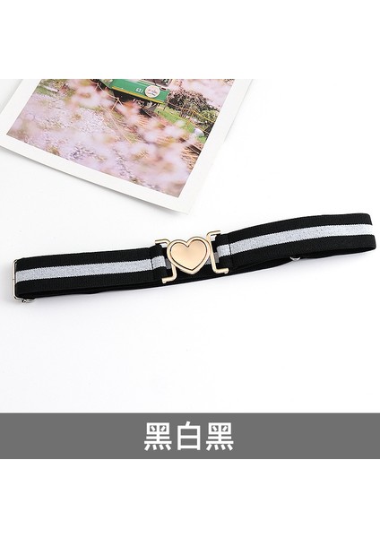 Kemer Kanvas Kemer Aşk Alaşım Ayarlanabilir Uzunluk Erkek ve Kadın Elastik Örgülü Kemer Elastik Bel Contası (Yurt Dışından)