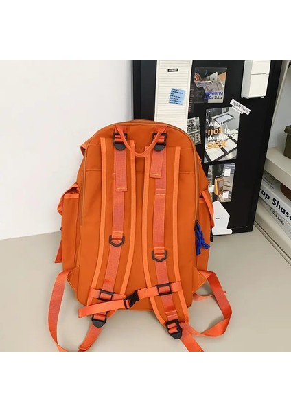 Yürüyüş Için Benzersiz Tasarım Su Geçirmez Malzeme ile Yeni Gençlik Açık Sırt Çantası, Unisex Dağcılık Çantası Seyahat Sırt Çantası Renk: Turuncu/beden: 29X19X47CM (Yurt Dışından)