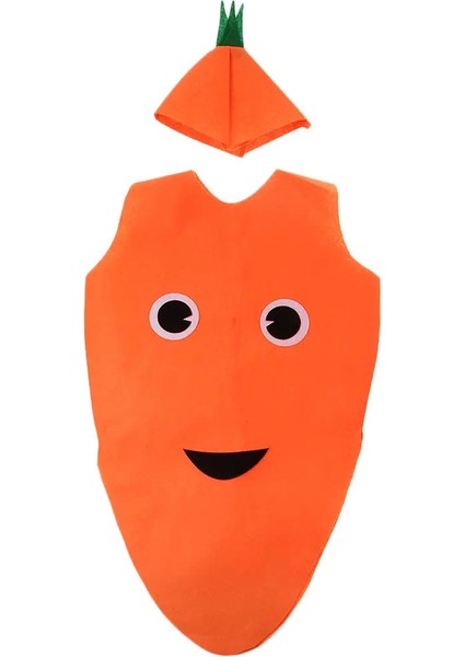 Çocuklar Havuç Kostüm Dokuma Olmayan Kumaş Sebze Kıyi Parti Süslü Elbise Çocuklar Meyve Cosplay Costumecolor: F (Yurt Dışından)