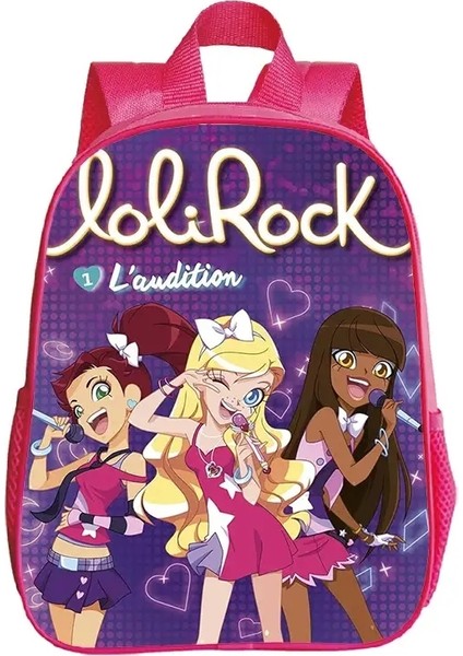 Su Geçirmez Lolirock Schoolbag 12INCH Pembe Sırt Çantası Okul Öncesi Kızlar Karikatür Anaokulu Kitap Çantası Çocukluk Eğitimi Sırt Çantası Renk: 3 (Yurt Dışından)