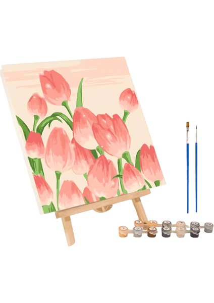 Sayılarla Yağlı Boya Çerçeveli Tuval Üzerine Çiçek Yetişkinler Için El Yapımı Çizim Boyaları Resim Numaraya Göre Boyama Dekorasyon Sanatı Renk: F (Yurt Dışından)