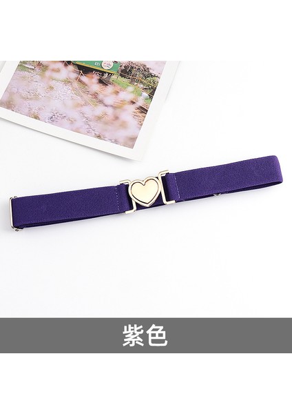 Kemer Kanvas Kemer Aşk Alaşım Ayarlanabilir Uzunluk Erkek ve Kadın Elastik Örgülü Kemer Elastik Bel Contası (Yurt Dışından)