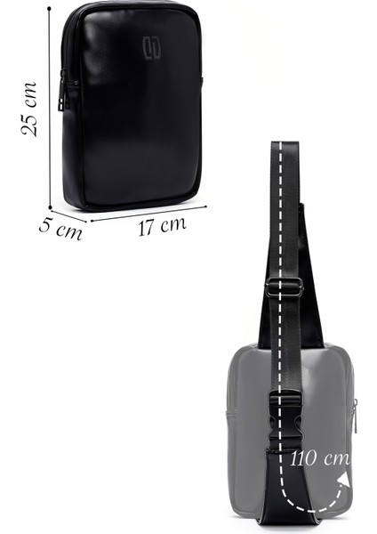 Erkek Siyah Mini Çapraz Çanta 25SBD300218