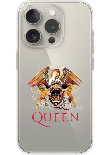 iPhone 16 Pro Max Uyumlu Şeffaf Kılıf Queen Tasarımlı