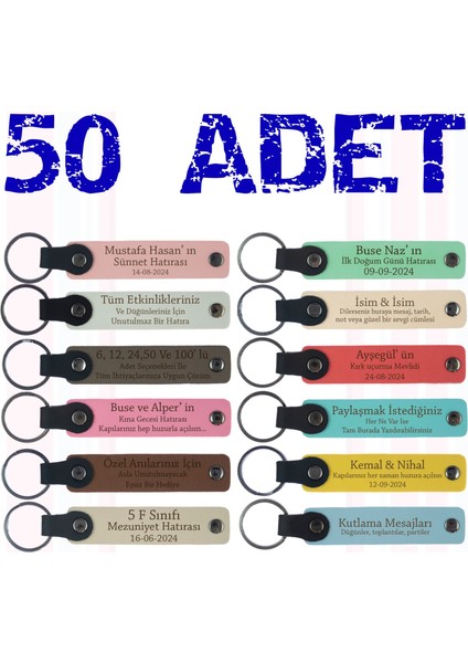 Mühendislik Ofislerine Özel Anahtarlık, 50' Li Set, Misafirlerinize Sunabileceğiniz Değerli Hediye