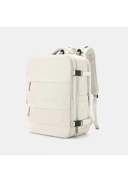 Geestock Mochilas Seyahat Sırt Çantası 40X20X25 Kabin Çantası Dizüstü Bilgisayar Sırt Çantası Bagaj Uçağı Sırt Çantası Su Geçirmez Okul Çantası Renk: Kapalı Beyaz (Yurt Dışından)